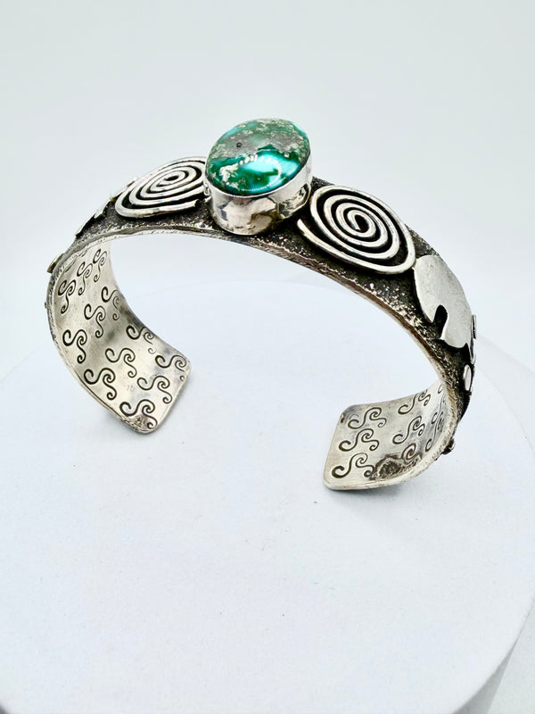 ALEX SANCHEZ SONORAN GOLD TURQUOISE ADJUSTABLE BRACELET (JD 99)