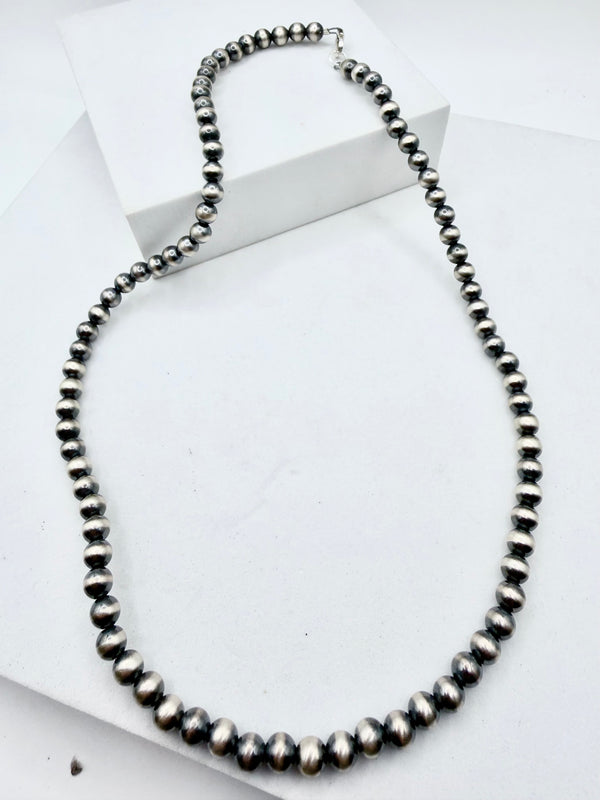 8MM NAVAJO PEARLS NECKLACE 20" (JD 105)