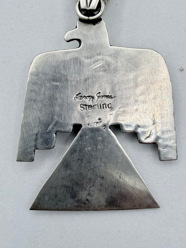 LEROY JAMES SONORAN GOLD TURUQOISE THUNDERBIRD PENDANT 2.5" (MM 21)