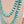 Load image into Gallery viewer, BLUE DIAMOND TURQUOISE BEADED STATEMENT LONG NECKLACE 42" (MW 489)
