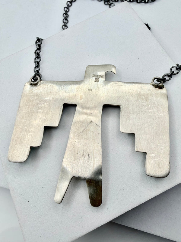 MASSIVE DEAL! DESERT SKIES BLUE RIDGE TURQUOISE THUNDERBIRD NECKLACE (MM 34)