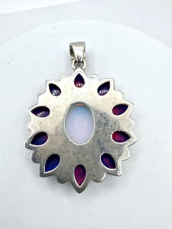 OPAL CLUSTER STERLING SILVER PENDANT (FP 4)