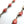Load image into Gallery viewer, RED SPINY OYSTER LONG POST BACK EARRINGS (FP 6)
