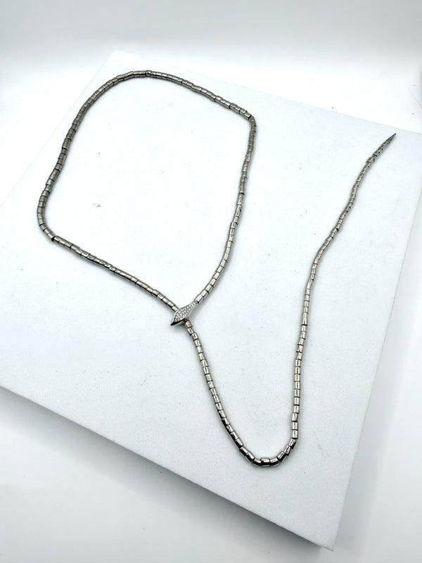 ALL STERLING SILVER VIPER LARIAT (FP 9)