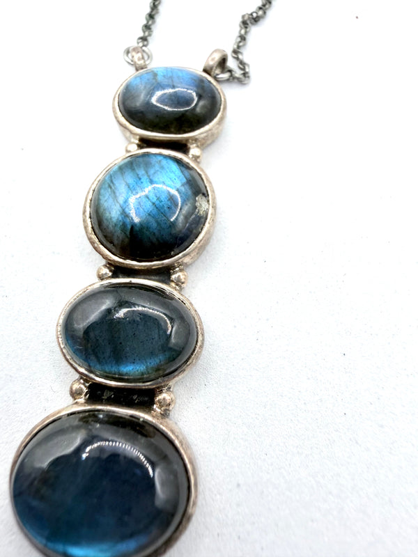 GRADE A LABRADORITE DROP NECKLACE 18-20" (FP 11)