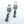 Load image into Gallery viewer, STERLING SILVER FACETED LABRADORITE WHITE TOPAZ &amp; RAINBOW MOONSTONE POST BACK EARRINGS  (TC 12)
