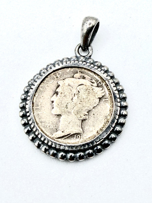 STERLING SILVER 1918 COIN PENDANT (TC 31)