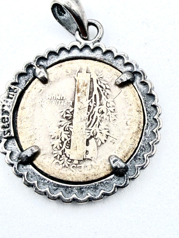 STERLING SILVER 1918 COIN PENDANT (TC 31)