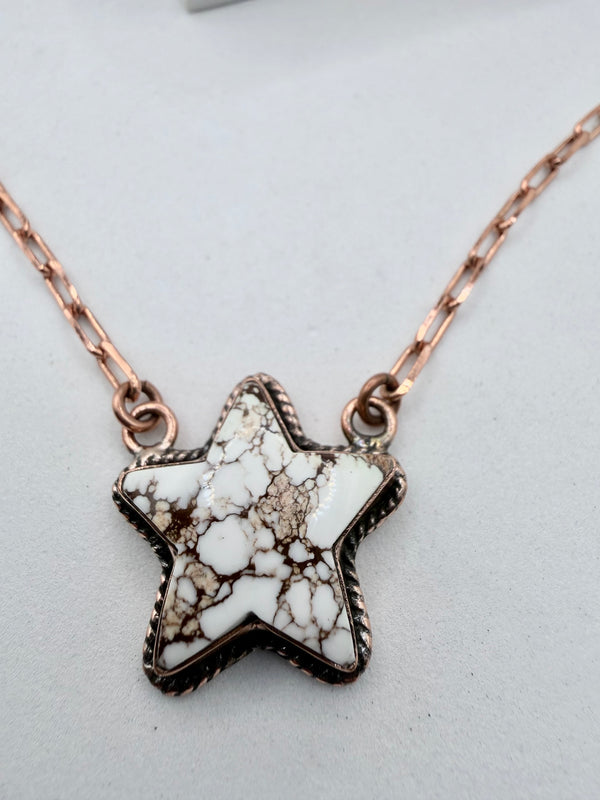 WILD HORSE STAR COPPER NECKLACE 20" (BA 2)