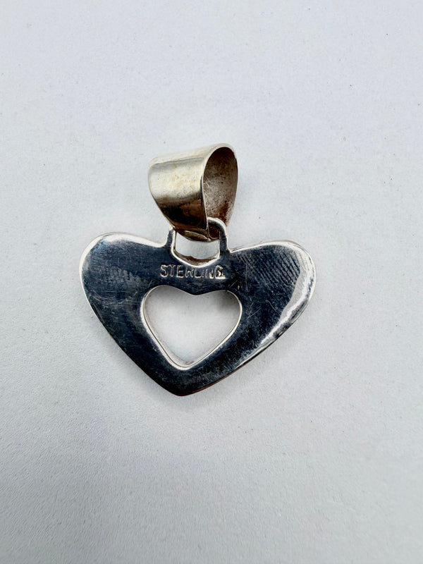 MULTISTONES INLAY HEART PENDANT (JR 168)