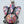 Load image into Gallery viewer, T NEZ SR. NATIVE HANDMADE PINK DAHLIA CLUSTER PAW PRINT PENDANT (JR 172)
