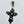 Load image into Gallery viewer, SPACE INLAY BLACK ONYX &amp; SPIDER OPAL CROSS SS PENDANT (JR 177)
