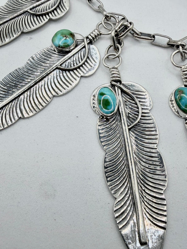 ZIA NATIVE HANDMADE SONORAN GOLD TURQUOISE NECKLACE (JR 181)