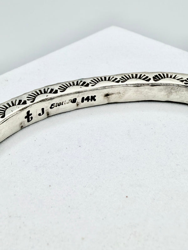 TINA JONES ALL STERLING SILVER CUFF SIZE 7" (PN 18)