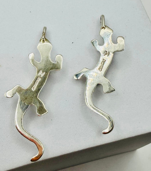 MELISSA YAZZIE NATIVE HANDMADE MULTISTONES LIZZARD PENDANTS (LA 73)